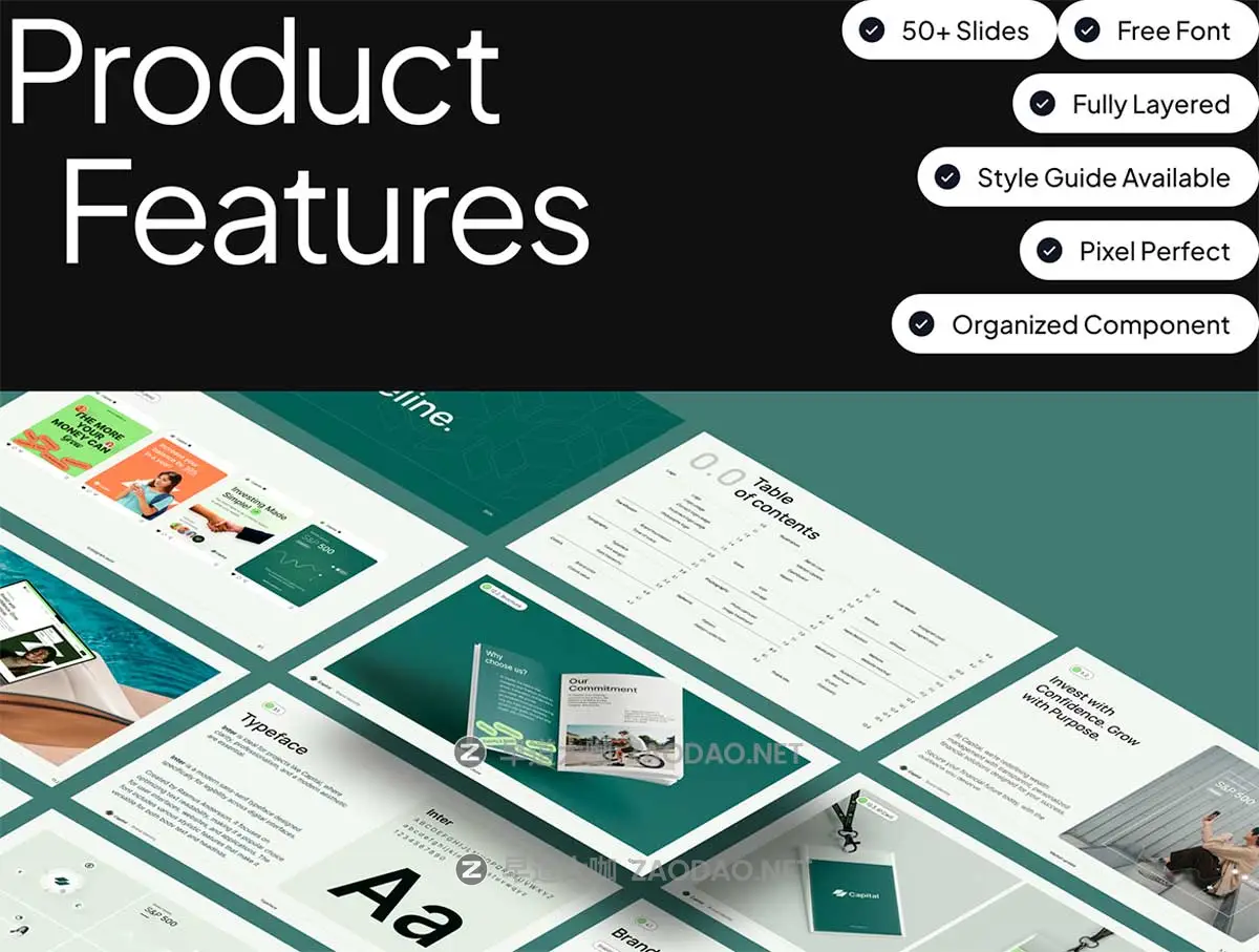 50+屏高级品牌VI识别系统使用规范指南手册设计Figma模板素材 Capital – Brand Identity Guideline插图4 50+屏高级品牌VI识别系统使用规范指南手册设计Figma模板素材 Capital – Brand Identity Guideline插图4