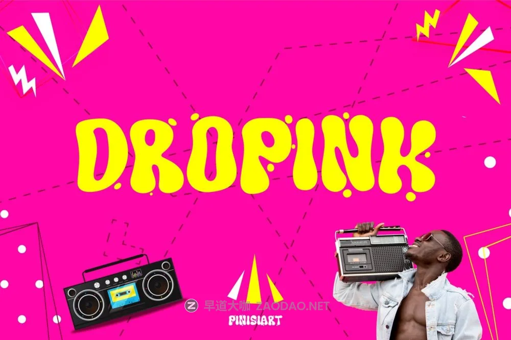 时尚炫彩音乐会海报品牌徽标设计装饰英文字体安装包 Music Font – Dropink插图 时尚炫彩音乐会海报品牌徽标设计装饰英文字体安装包 Music Font – Dropink插图