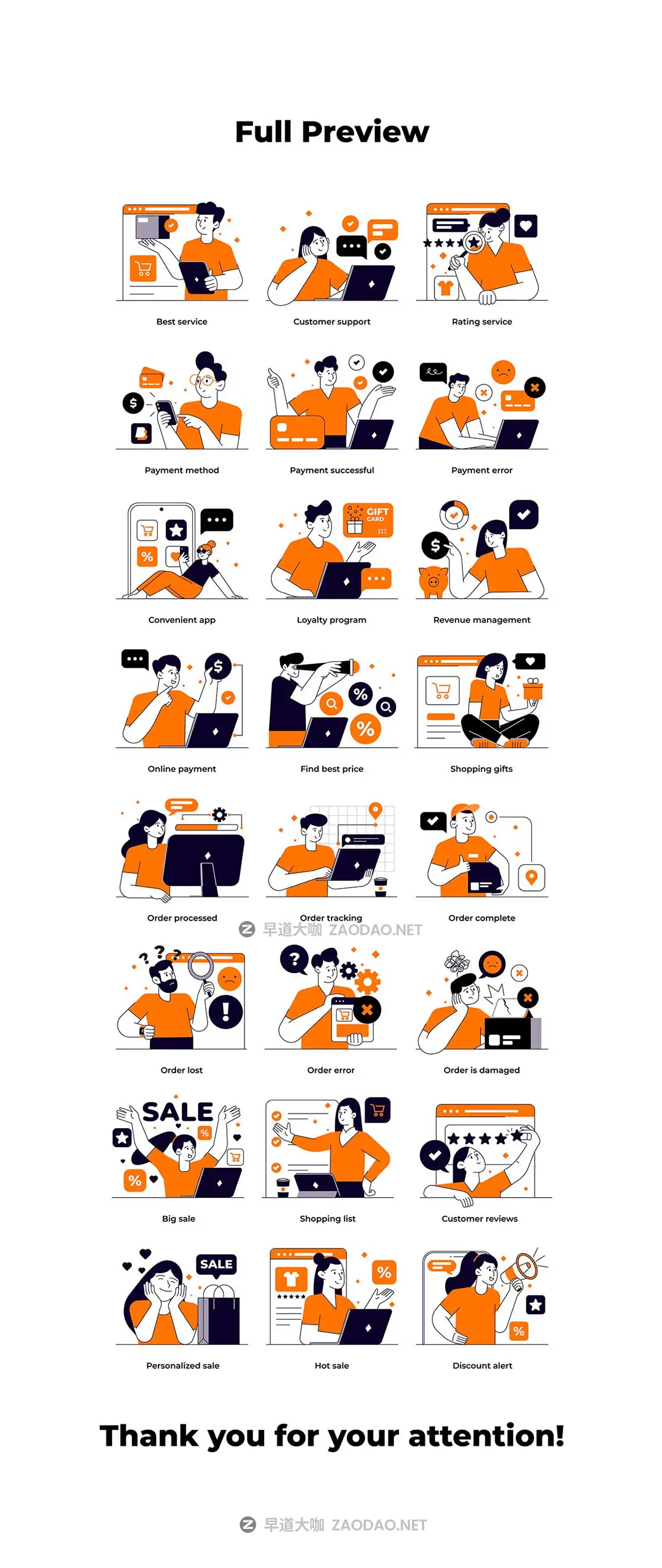 24幅创意电子商务在线购物商城插图插画设计AI/PS/Figma格式素材 Online shopping and E-commerce concept set插图6 24幅创意电子商务在线购物商城插图插画设计AI/PS/Figma格式素材 Online shopping and E-commerce concept set插图6