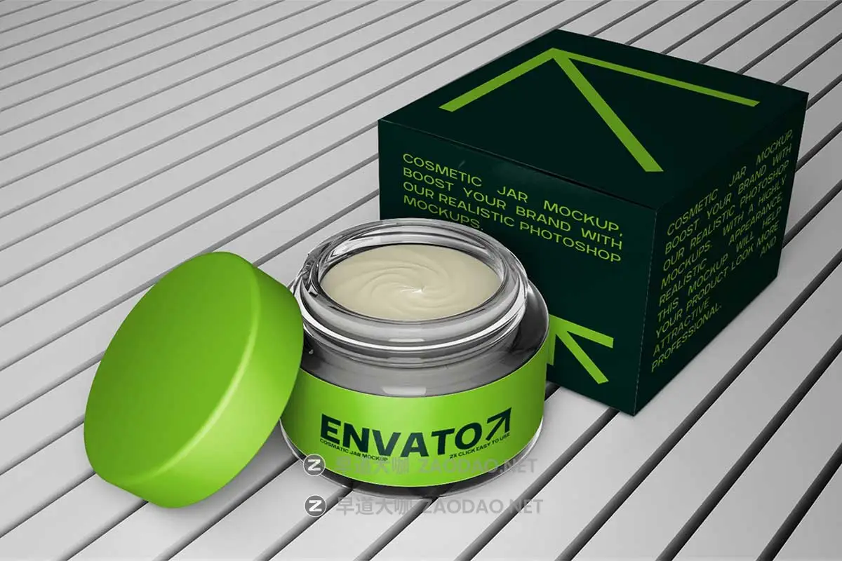 高级化妆品面霜包装罐包装盒设计展示PS贴图样机MOCKUP模板素材 Cosmetic Jar Mockup | Minimalist插图1 高级化妆品面霜包装罐包装盒设计展示PS贴图样机MOCKUP模板素材 Cosmetic Jar Mockup | Minimalist插图1