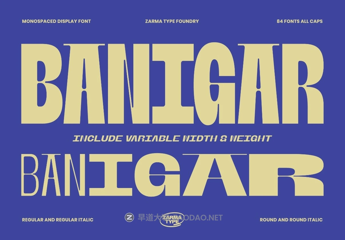 现代实验性徽标Logo标题设计时尚前卫无衬PSAI线大写英文字体安装包 Banigar Font插图 现代实验性徽标Logo标题设计时尚前卫无衬PSAI线大写英文字体安装包 Banigar Font插图