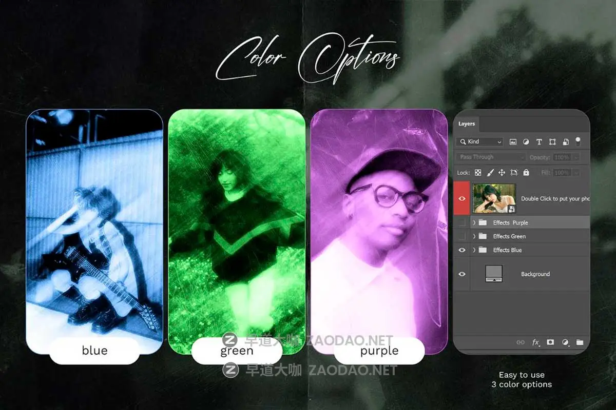 潮流动感模糊划痕做旧前卫颗粒燥点照片效果PS特效滤镜插件样机 Blurred Photo Effect插图2 潮流动感模糊划痕做旧前卫颗粒燥点照片效果PS特效滤镜插件样机 Blurred Photo Effect插图2