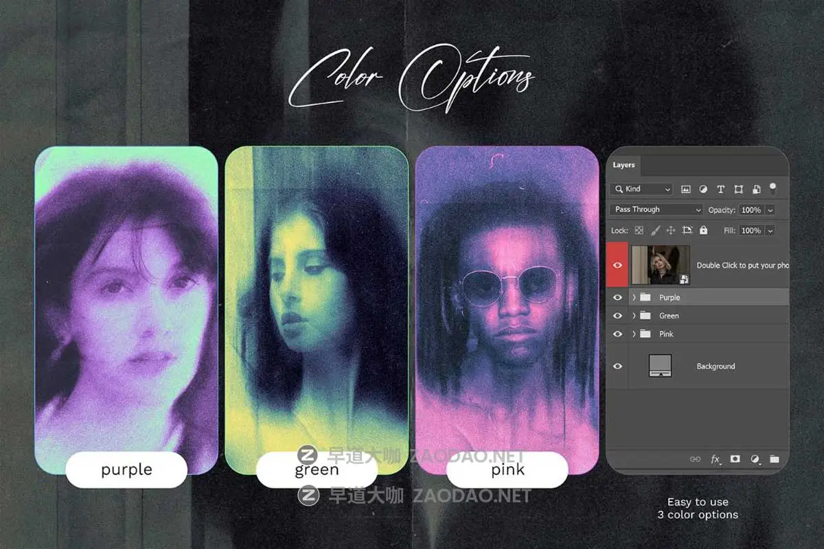 前卫动感模糊颗粒燥点肌理纹理潮流抽象艺术照片效果PS特效滤镜插件样机模板 Blurred Duotone Effect by Sko4插图2 前卫动感模糊颗粒燥点肌理纹理潮流抽象艺术照片效果PS特效滤镜插件样机模板 Blurred Duotone Effect by Sko4插图2