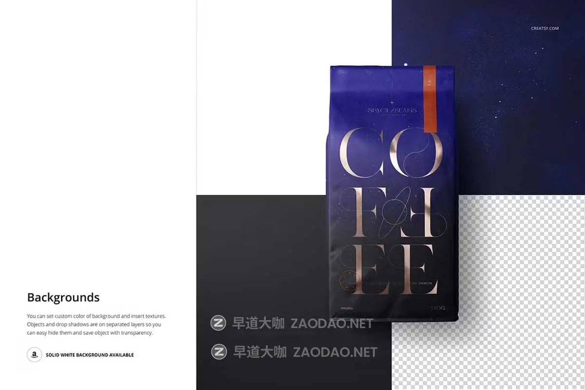 16款暗黑系国外风咖啡豆包装塑料袋外观设计效果图PS贴图样机MOCKUP模板素材 Coffee Bag Mockup Set插图3 16款暗黑系国外风咖啡豆包装塑料袋外观设计效果图PS贴图样机MOCKUP模板素材 Coffee Bag Mockup Set插图3