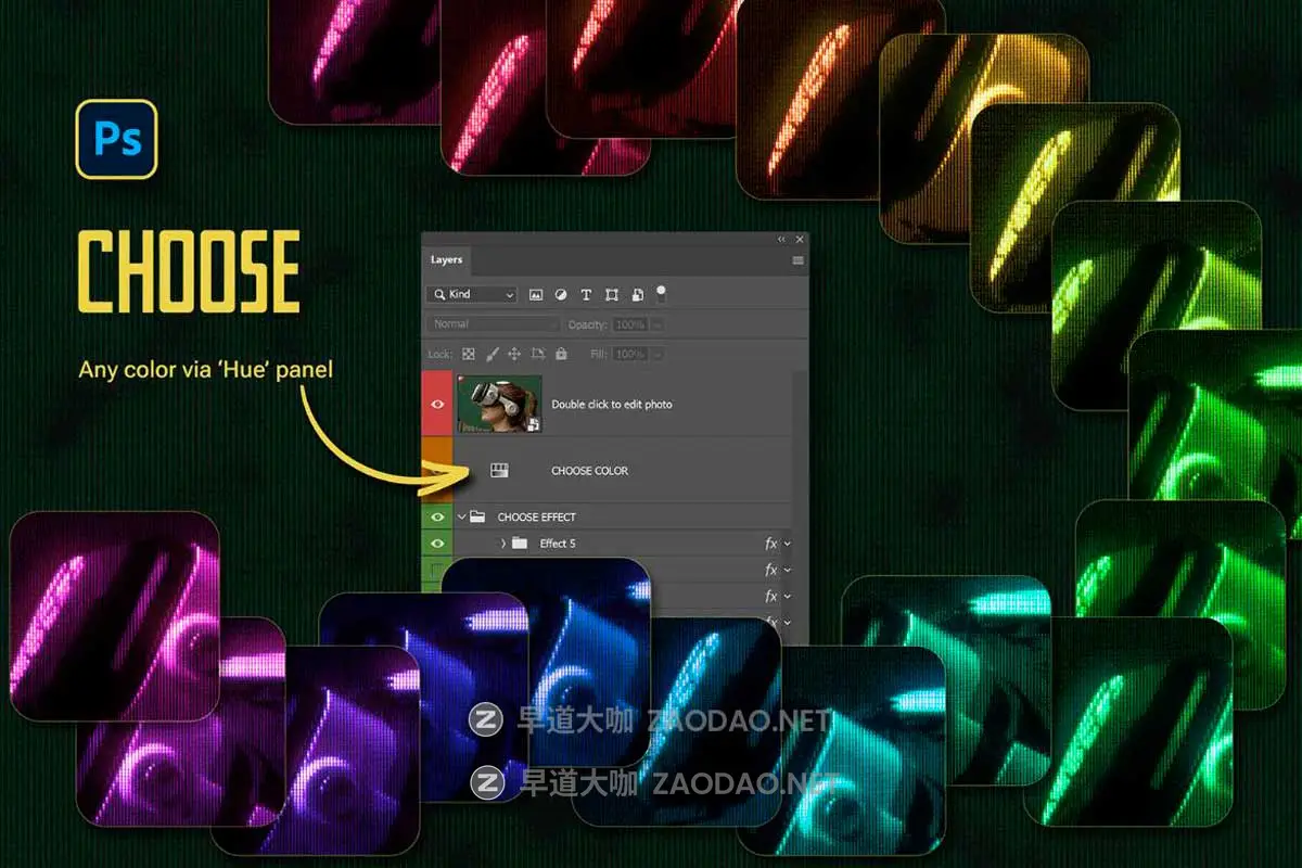 复古CRT赛博朋克像素颗粒LED屏幕照片效果PS修图特效滤镜插件设计素材 Digital Monitor Photo Effect插图3 复古CRT赛博朋克像素颗粒LED屏幕照片效果PS修图特效滤镜插件设计素材 Digital Monitor Photo Effect插图3