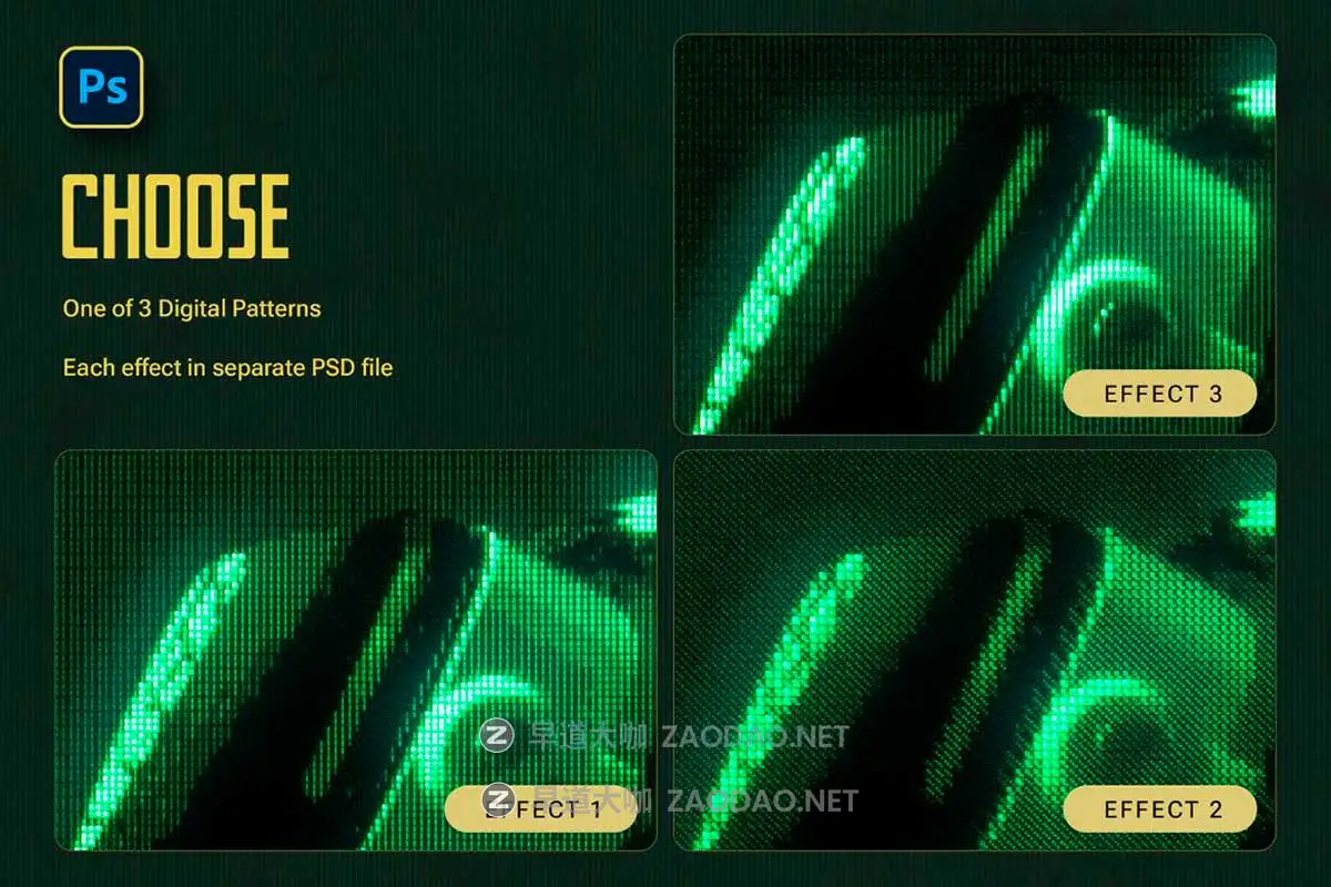 复古CRT赛博朋克像素颗粒LED屏幕照片效果PS修图特效滤镜插件设计素材 Digital Monitor Photo Effect插图6 复古CRT赛博朋克像素颗粒LED屏幕照片效果PS修图特效滤镜插件设计素材 Digital Monitor Photo Effect插图6