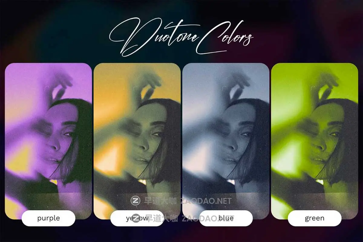 潮流双色调模糊颗粒照片效果PS特效滤镜插件样机模板素材 Duotone Blurred Photo Template插图3 潮流双色调模糊颗粒照片效果PS特效滤镜插件样机模板素材 Duotone Blurred Photo Template插图3