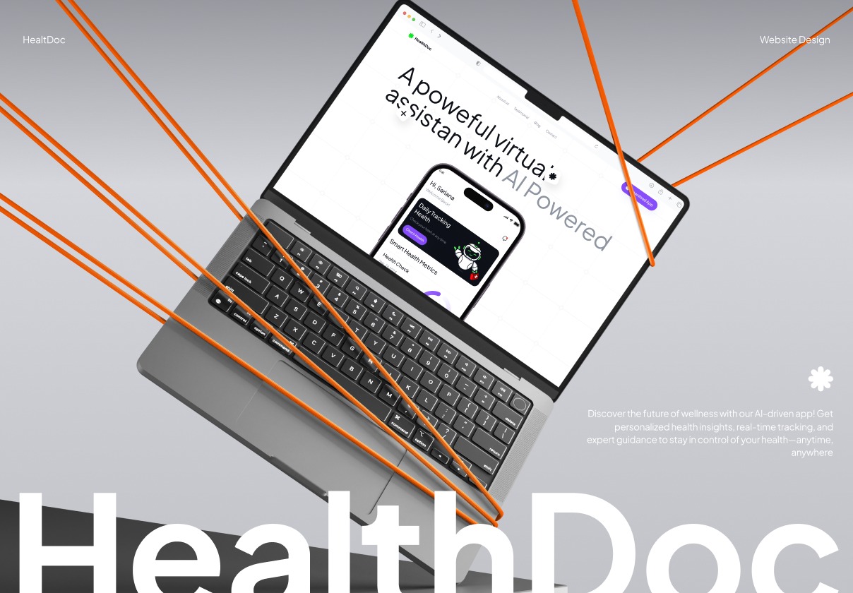 响应式Ai智能医疗健康医院网站登录界面WEB UI设计Figma模板素材 HealtDoc – Website插图