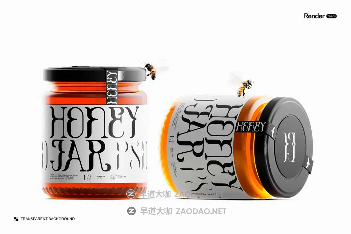 7款时尚透明蜂蜜果酱玻璃瓶包装瓶贴纸设计展示效果图PS贴图样机模板 Honey Jar Mockup Set插图6 7款时尚透明蜂蜜果酱玻璃瓶包装瓶贴纸设计展示效果图PS贴图样机模板 Honey Jar Mockup Set插图6