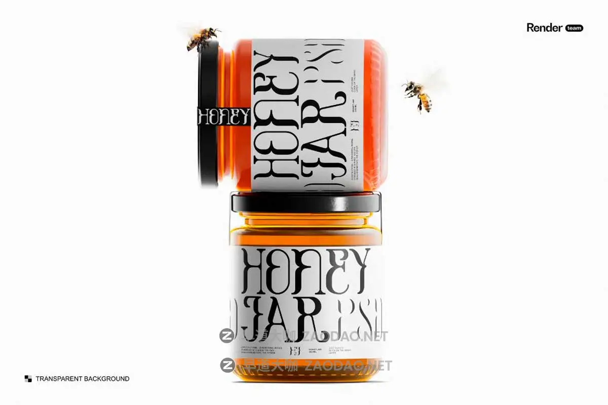 7款时尚透明蜂蜜果酱玻璃瓶包装瓶贴纸设计展示效果图PS贴图样机模板 Honey Jar Mockup Set插图7 7款时尚透明蜂蜜果酱玻璃瓶包装瓶贴纸设计展示效果图PS贴图样机模板 Honey Jar Mockup Set插图7