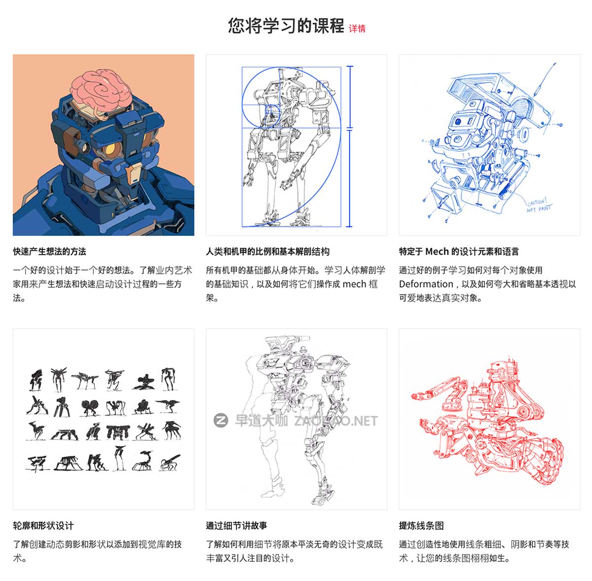 Photoshop/PS卡通科幻机械机甲赛博朋克机器人插画手绘教程 中英文字幕 Intro to Mech Drawing for Sci-Fi Illustration插图4