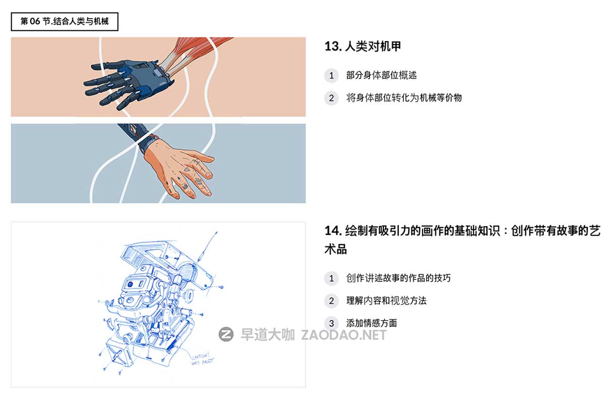 Photoshop/PS卡通科幻机械机甲赛博朋克机器人插画手绘教程 中英文字幕 Intro to Mech Drawing for Sci-Fi Illustration插图9