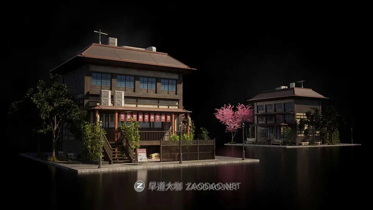 日本日式古典城市建筑楼房资产3D模型 Blender/FBX/OBJ格式 Kitbash3D – Japanese Neighborhoods插图2 日本日式古典城市建筑楼房资产3D模型 Blender/FBX/OBJ格式 Kitbash3D – Japanese Neighborhoods插图2