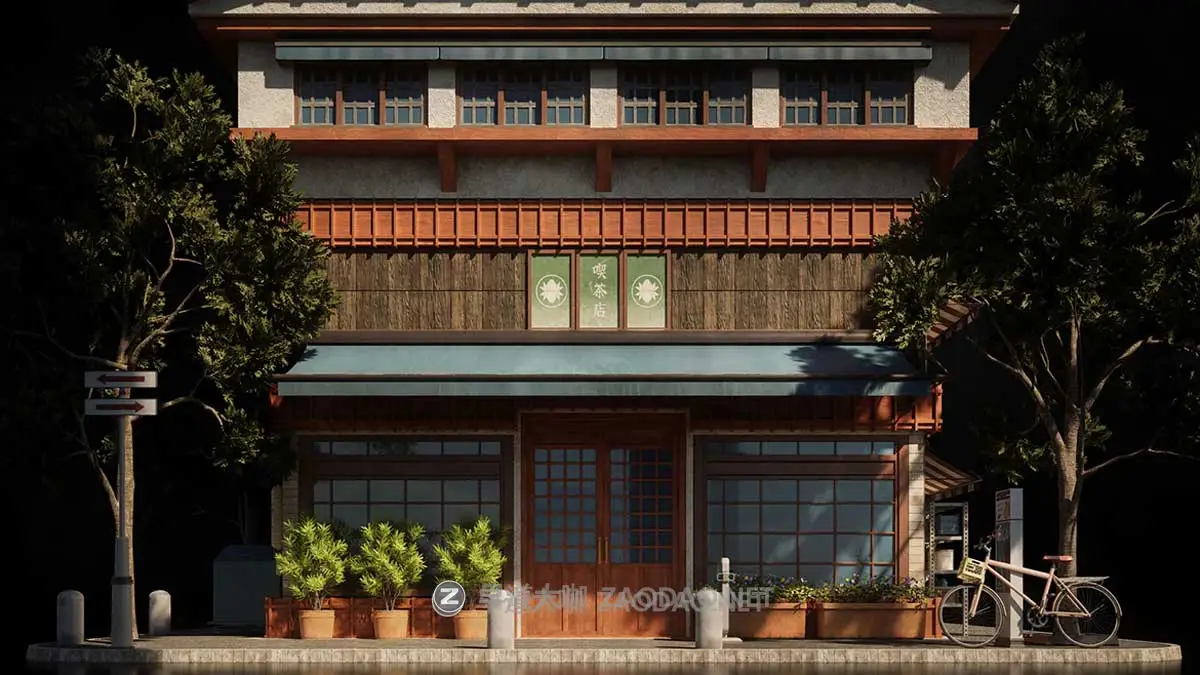 日本日式古典城市建筑楼房资产3D模型 Blender/FBX/OBJ格式 Kitbash3D – Japanese Neighborhoods插图3 日本日式古典城市建筑楼房资产3D模型 Blender/FBX/OBJ格式 Kitbash3D – Japanese Neighborhoods插图3