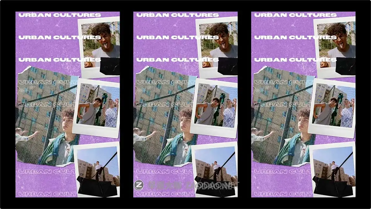 AE模板 嘻哈宝丽来相片纸片拼贴说唱摇滚宣传片开场白视频海报标题动画特效素材包 Komodo – Grunge Urban Intro插图6 AE模板 嘻哈宝丽来相片纸片拼贴说唱摇滚宣传片开场白视频海报标题动画特效素材包 Komodo – Grunge Urban Intro插图6