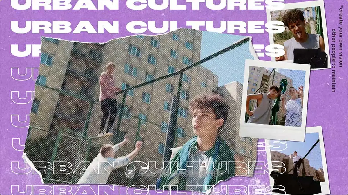 AE模板 嘻哈宝丽来相片纸片拼贴说唱摇滚宣传片开场白视频海报标题动画特效素材包 Komodo – Grunge Urban Intro插图3 AE模板 嘻哈宝丽来相片纸片拼贴说唱摇滚宣传片开场白视频海报标题动画特效素材包 Komodo – Grunge Urban Intro插图3