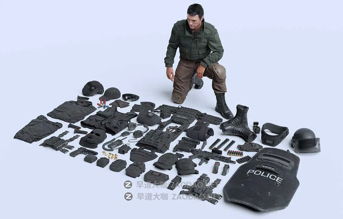 BMS出品反恐精英警察特警人物角色动作3D模型Blender/FBX/OBJ/UE格式素材 Big Medium Small – S.W.A.T插图6 BMS出品反恐精英警察特警人物角色动作3D模型Blender/FBX/OBJ/UE格式素材 Big Medium Small – S.W.A.T插图6