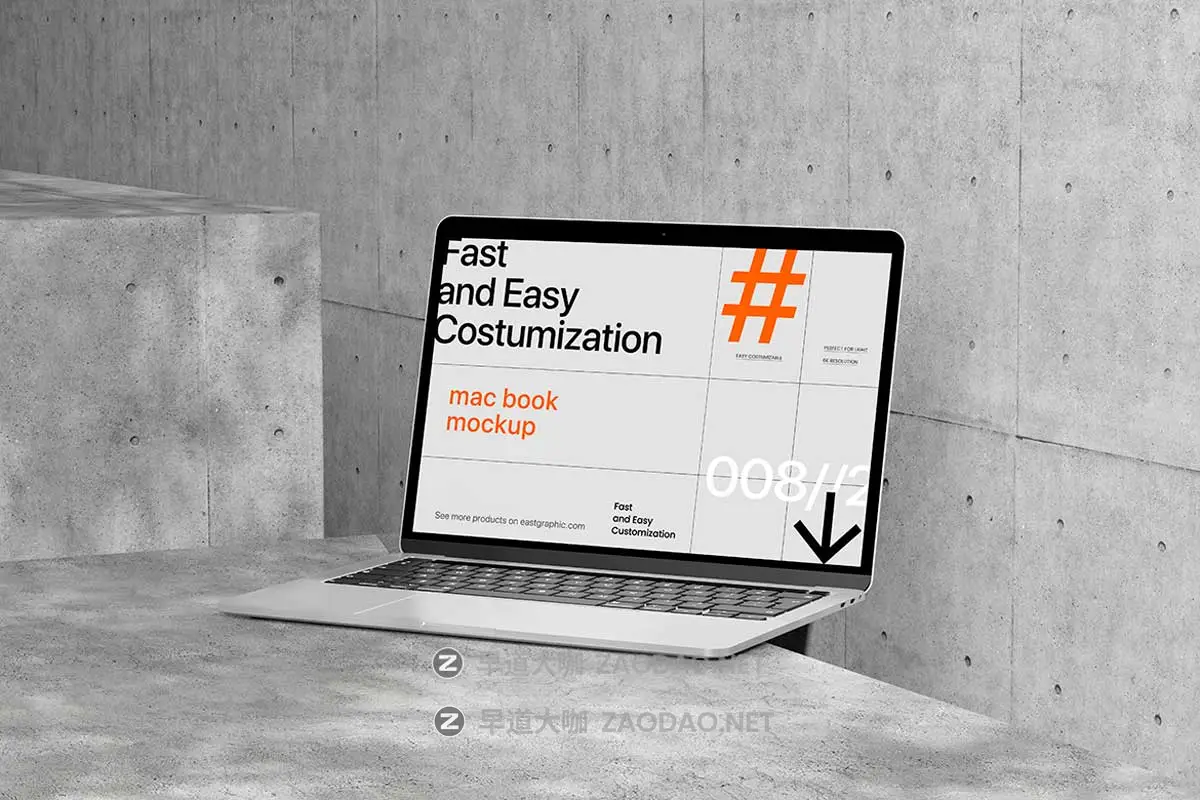 10款混凝土背景阴影UI广告设计苹果电脑MacBook笔记本展示PS贴图样机模板 10 PSD Minimalist MacBook Mockup插图8 10款混凝土背景阴影UI广告设计苹果电脑MacBook笔记本展示PS贴图样机模板 10 PSD Minimalist MacBook Mockup插图8