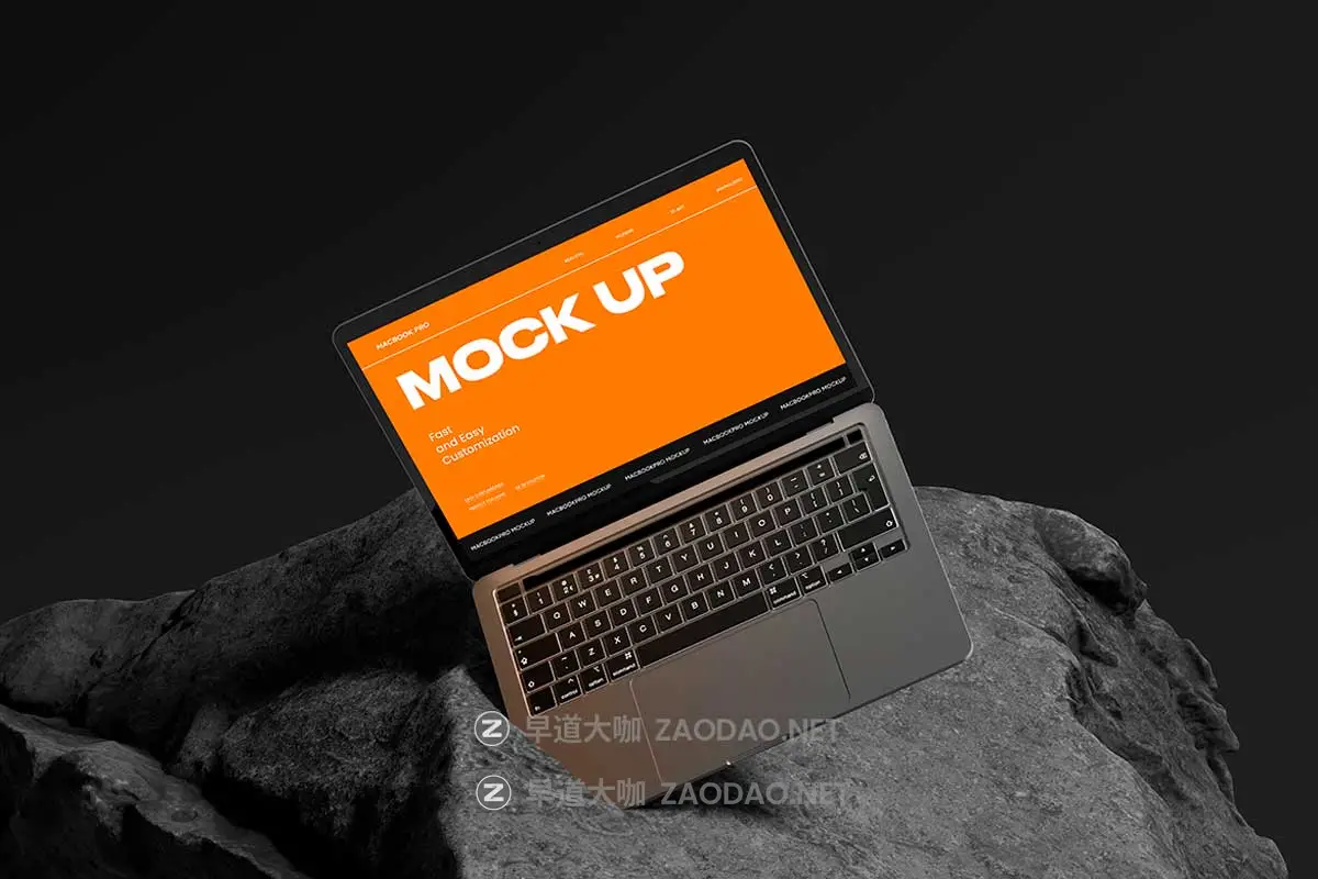 10款暗黑系岩石背景UI广告设计苹果MacBook Pro笔记本电脑贴图PSD样机模板 10 PSD Outdoor MacBook Pro Mockup插图8 10款暗黑系岩石背景UI广告设计苹果MacBook Pro笔记本电脑贴图PSD样机模板 10 PSD Outdoor MacBook Pro Mockup插图8