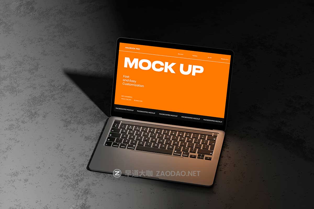 10款暗黑系岩石背景UI广告设计苹果MacBook Pro笔记本电脑贴图PSD样机模板 10 PSD Outdoor MacBook Pro Mockup插图6
