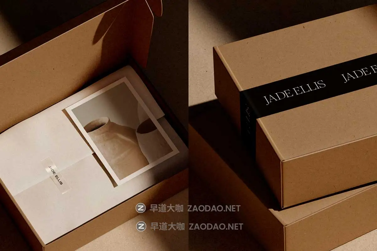 时尚服装鞋产品包装盒快递盒设计展示效果图PS贴图样机模板素材 Mailing Box Mockup – Kraft Mailer 01插图6 时尚服装鞋产品包装盒快递盒设计展示效果图PS贴图样机模板素材 Mailing Box Mockup – Kraft Mailer 01插图6