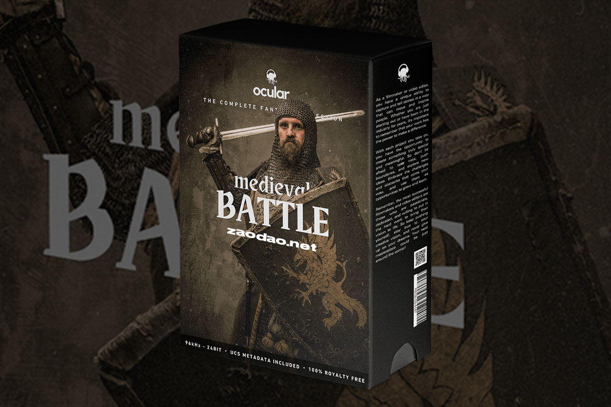 182组欧洲中世纪刀剑射箭砍杀盔甲撞击战争无损音效素材 Ocular Sounds – Medieval Battles Sound Fx插图