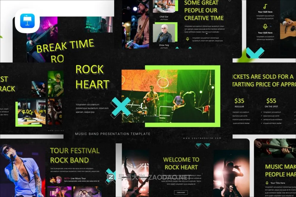 乐队主题营销策划演示文稿设计Keynote模版 Music Band Keynote Presentation Template插图 乐队主题营销策划演示文稿设计Keynote模版 Music Band Keynote Presentation Template插图