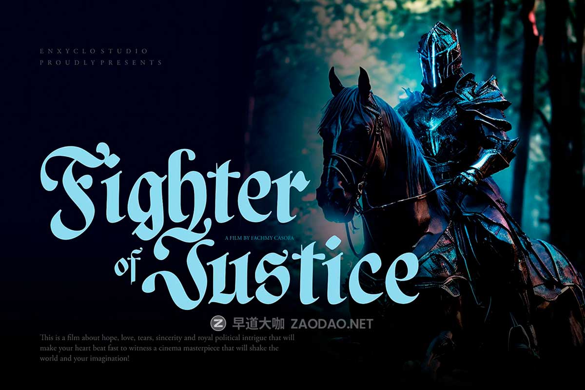 复古奥斯曼阿拉伯风圆润手写PSAI英文字体安装包 NCL Basefigh — Rounded Blackletter Font插图4