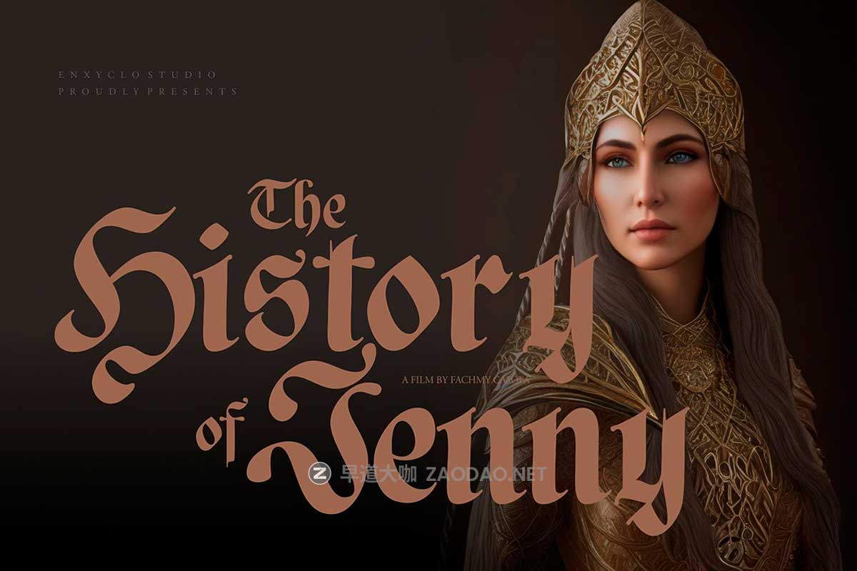 复古奥斯曼阿拉伯风圆润手写PSAI英文字体安装包 NCL Basefigh — Rounded Blackletter Font插图5