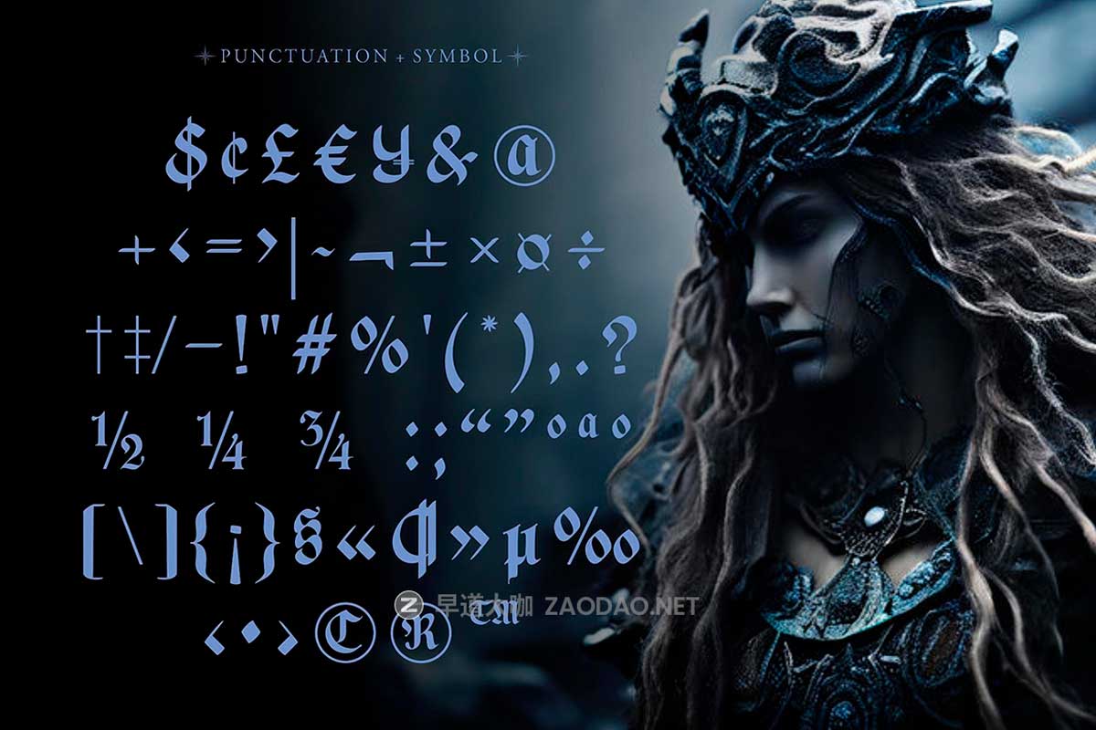 复古奥斯曼阿拉伯风圆润手写PSAI英文字体安装包 NCL Basefigh — Rounded Blackletter Font插图14