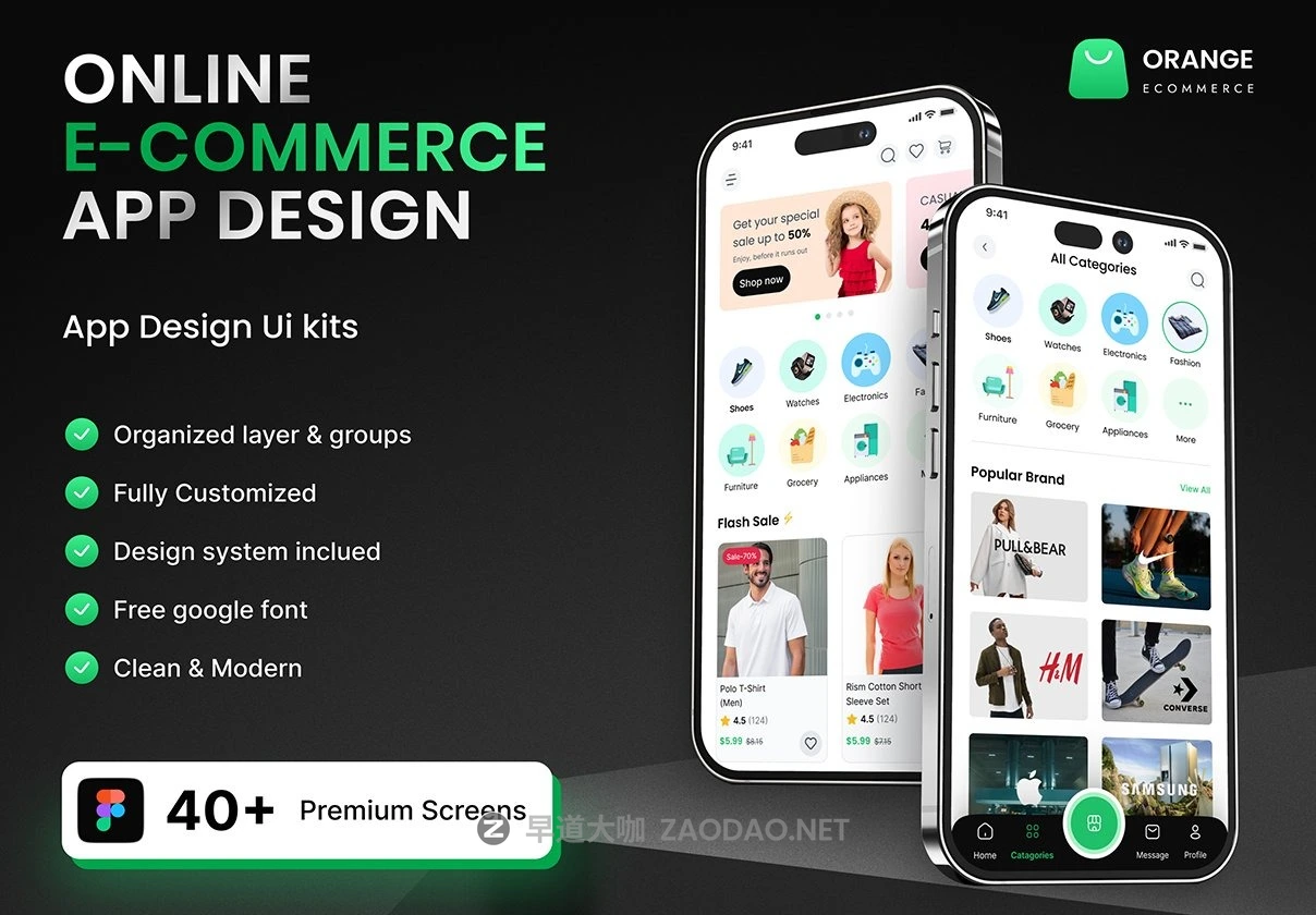 40+屏时尚在线购物电子商城商店应用程序APP UI界面设计Figma模板 Online E-Commerce Mobile App UI Design插图 40+屏时尚在线购物电子商城商店应用程序APP UI界面设计Figma模板 Online E-Commerce Mobile App UI Design插图