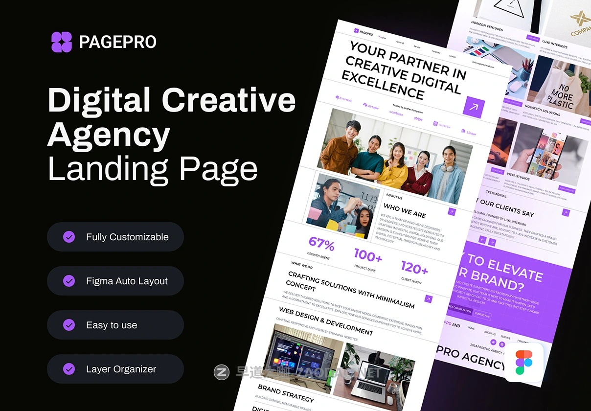 10屏响应式公司企业设计社区创意机构网站登录页面WEB UI设计Figma模板素材 PagePro – Digital Creative Agency Landing Page插图 10屏响应式公司企业设计社区创意机构网站登录页面WEB UI设计Figma模板素材 PagePro – Digital Creative Agency Landing Page插图