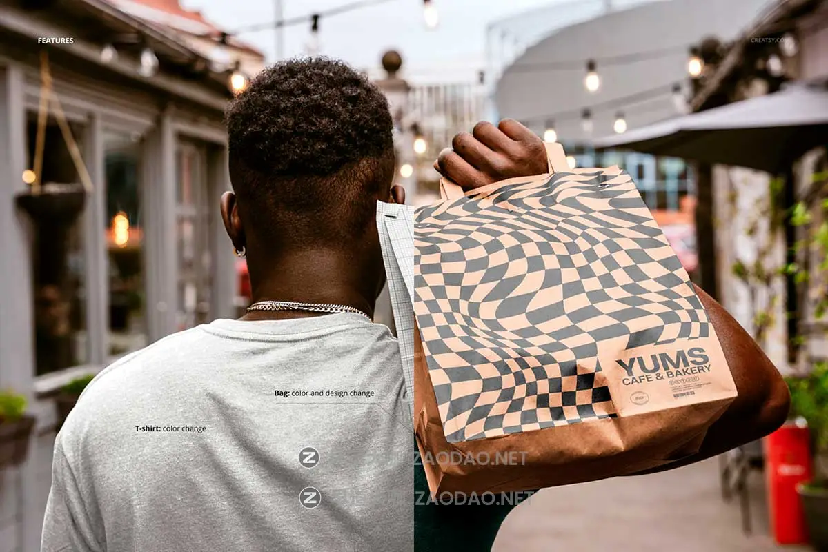 7款国外模特手持购物手提袋纸袋咖啡袋打包袋VI设计展示PS贴图样机MOCKUP模板素材 Paper Bag Mockup Set (outdoor) by Creatsy插图2 7款国外模特手持购物手提袋纸袋咖啡袋打包袋VI设计展示PS贴图样机MOCKUP模板素材 Paper Bag Mockup Set (outdoor) by Creatsy插图2