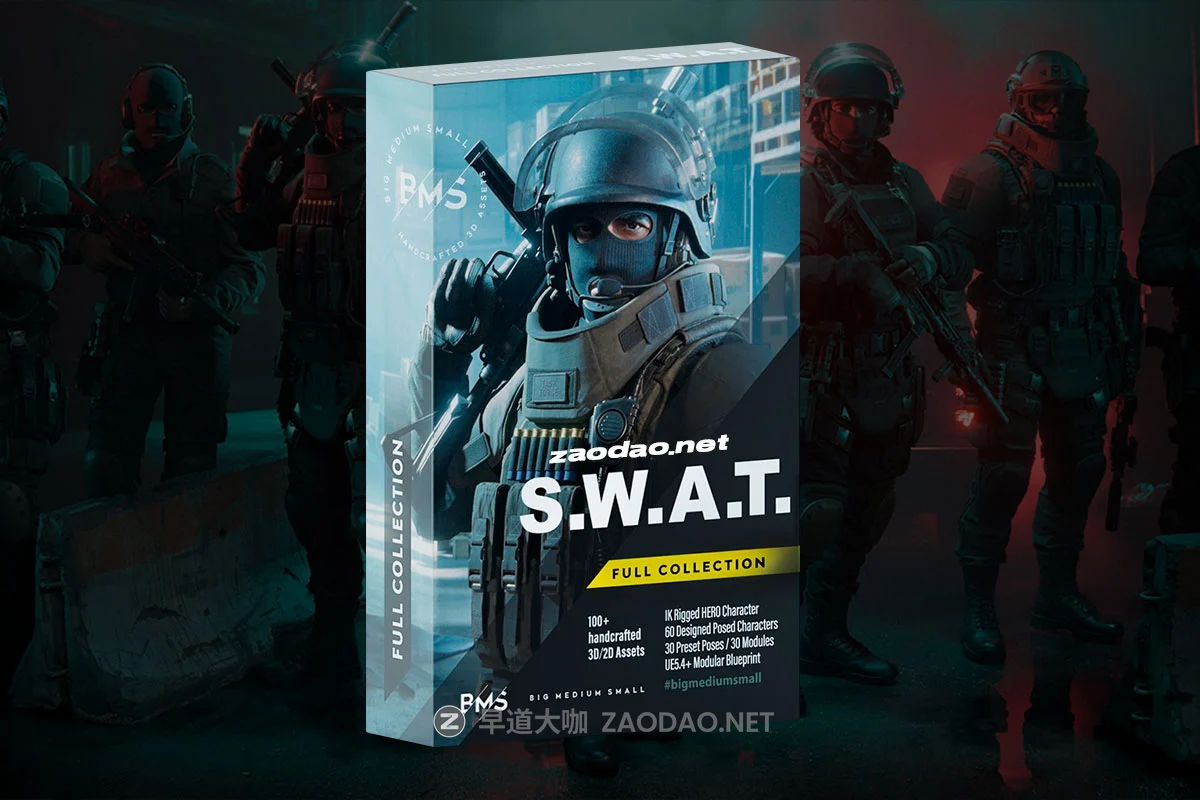 BMS出品反恐精英警察特警人物角色动作3D模型Blender/FBX/OBJ/UE格式素材 Big Medium Small – S.W.A.T插图 BMS出品反恐精英警察特警人物角色动作3D模型Blender/FBX/OBJ/UE格式素材 Big Medium Small – S.W.A.T插图