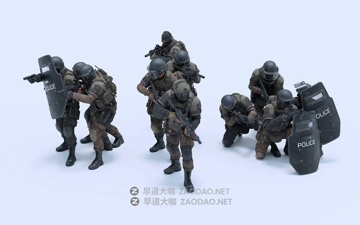 BMS出品反恐精英警察特警人物角色动作3D模型Blender/FBX/OBJ/UE格式素材 Big Medium Small – S.W.A.T插图2 BMS出品反恐精英警察特警人物角色动作3D模型Blender/FBX/OBJ/UE格式素材 Big Medium Small – S.W.A.T插图2