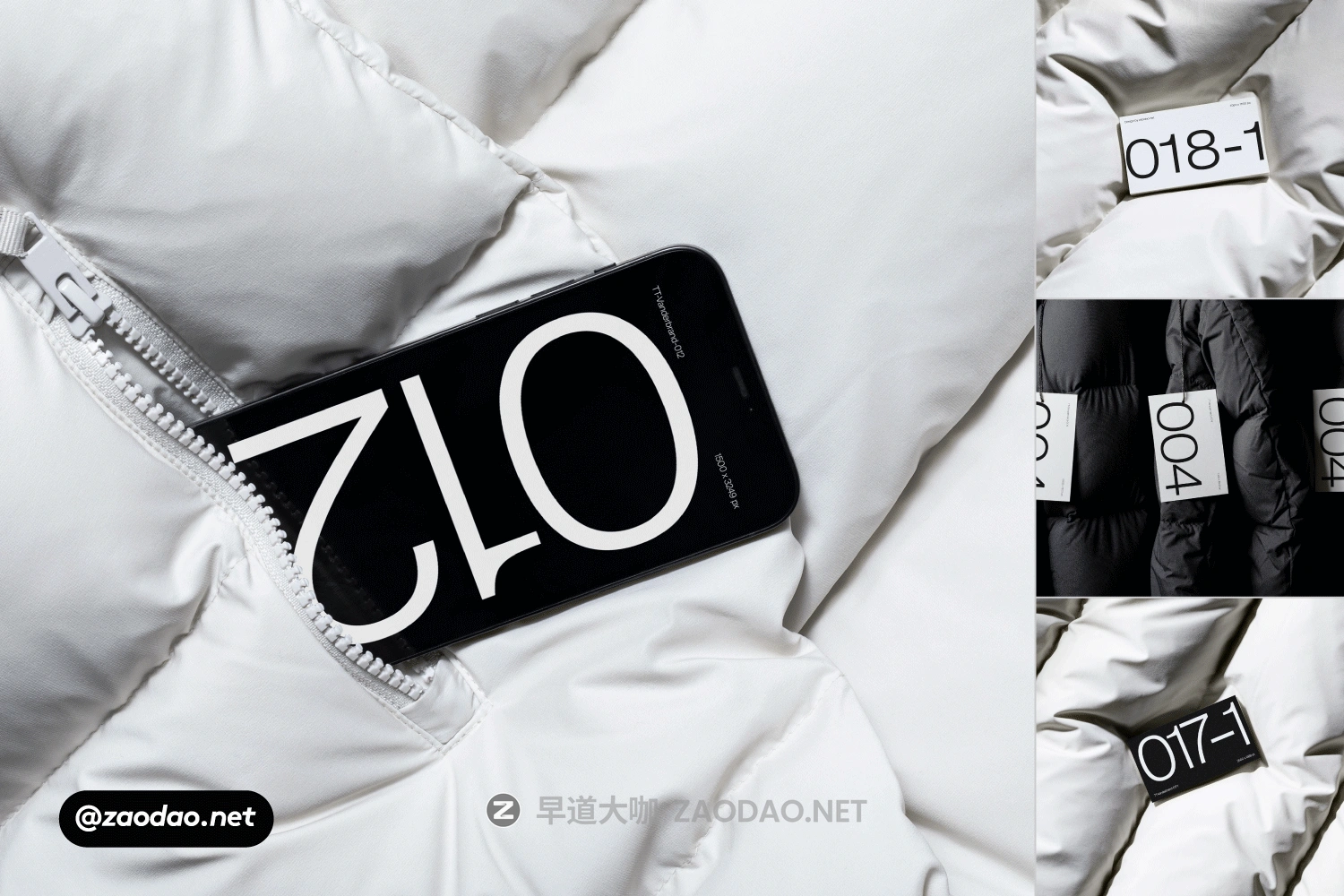 4款时尚质感羽绒服背景名片卡片吊牌iPhone手机Vi设计展示PS贴图样机 The Mockups – Branding Mockup Vol 1插图 4款时尚质感羽绒服背景名片卡片吊牌iPhone手机Vi设计展示PS贴图样机 The Mockups – Branding Mockup Vol 1插图