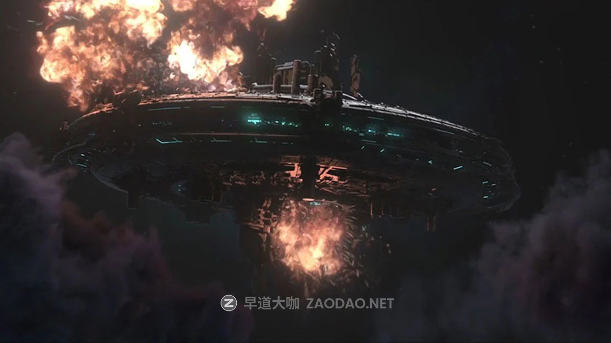 Houdini+Nuke科幻宇宙飞船灯光场爆炸云层景特效合成教程 中文字幕 The Mothership – Lighting & Compositing in Houdini, Arnold & Nuke插图 Houdini+Nuke科幻宇宙飞船灯光场爆炸云层景特效合成教程 中文字幕 The Mothership – Lighting & Compositing in Houdini, Arnold & Nuke插图