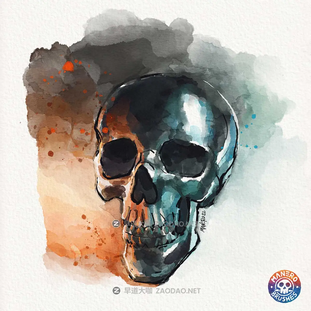 86款逼真水彩喷墨墨滴硬边绘画Procreate笔刷画笔+水彩背景图片 The Watercolor Experience Brush Set for Procreate插图5 86款逼真水彩喷墨墨滴硬边绘画Procreate笔刷画笔+水彩背景图片 The Watercolor Experience Brush Set for Procreate插图5