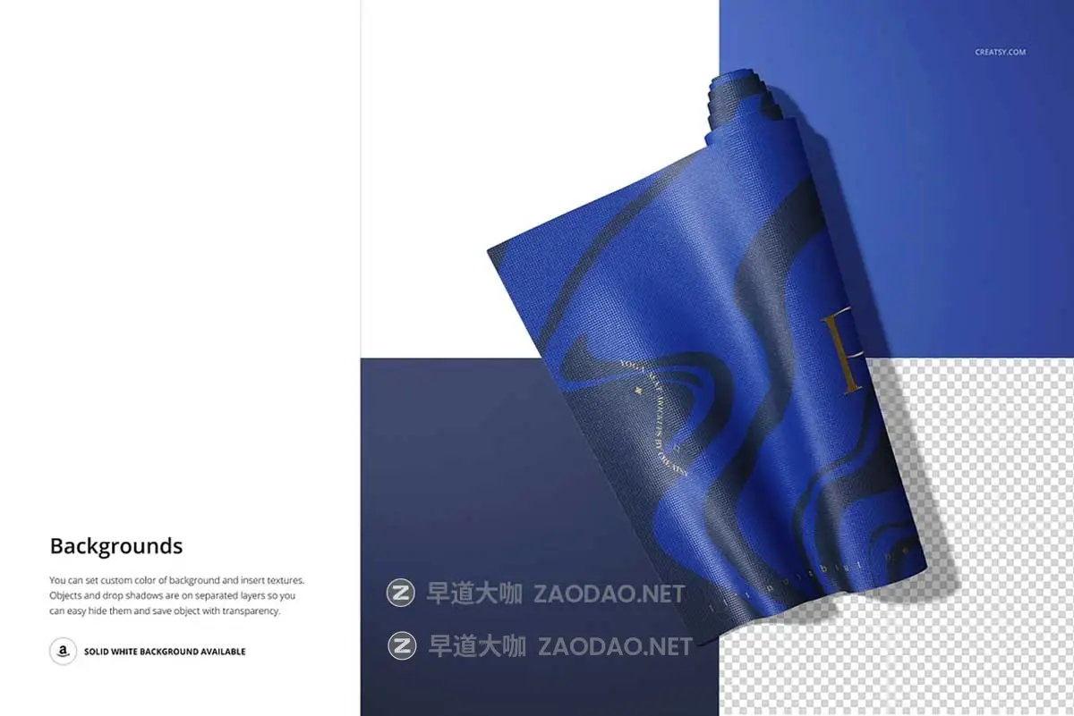 6款真实健身体操运动瑜伽垫地垫印花图案设计展示效果图PS贴图样机模板 Yoga Mat Mockup Set v.1插图8 6款真实健身体操运动瑜伽垫地垫印花图案设计展示效果图PS贴图样机模板 Yoga Mat Mockup Set v.1插图8