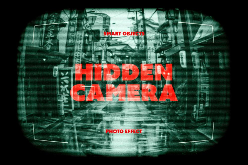 复古做旧CRT故障模拟老式电视机显示照片效果ps特效滤镜样机 Hidden Camera Photo Effect插图 复古做旧CRT故障模拟老式电视机显示照片效果ps特效滤镜样机 Hidden Camera Photo Effect插图