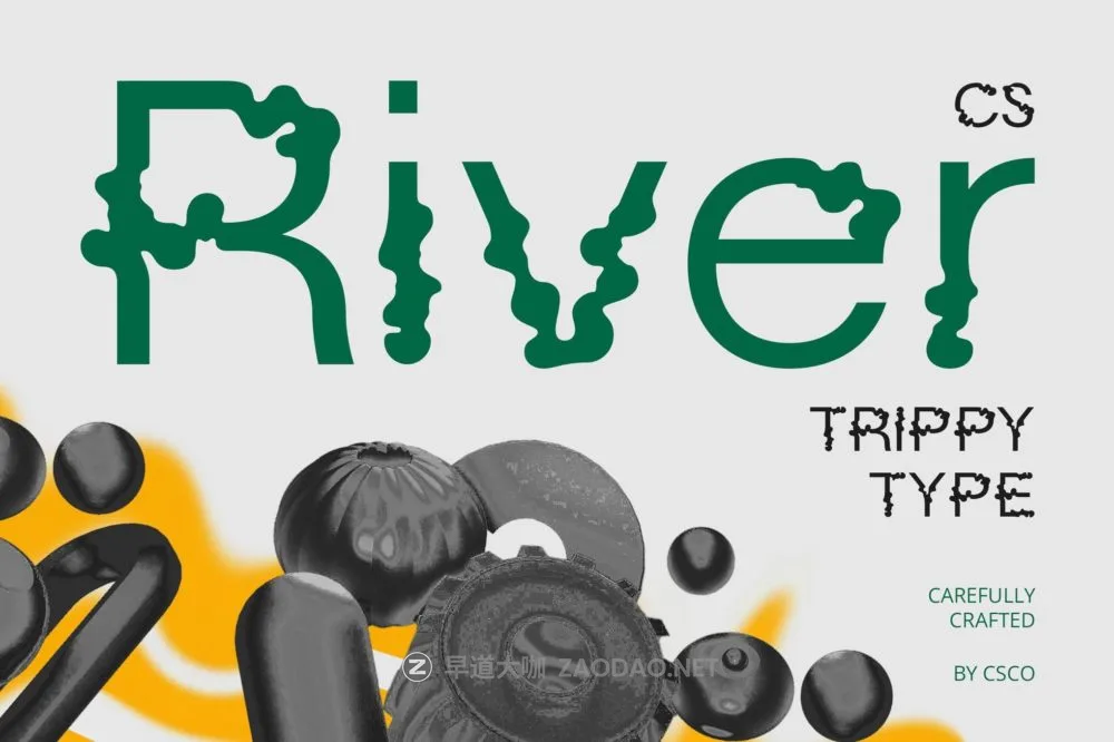 时尚迷幻品牌海报徽标设计无衬线英文字体安装包 River – Trippy Font插图 时尚迷幻品牌海报徽标设计无衬线英文字体安装包 River – Trippy Font插图