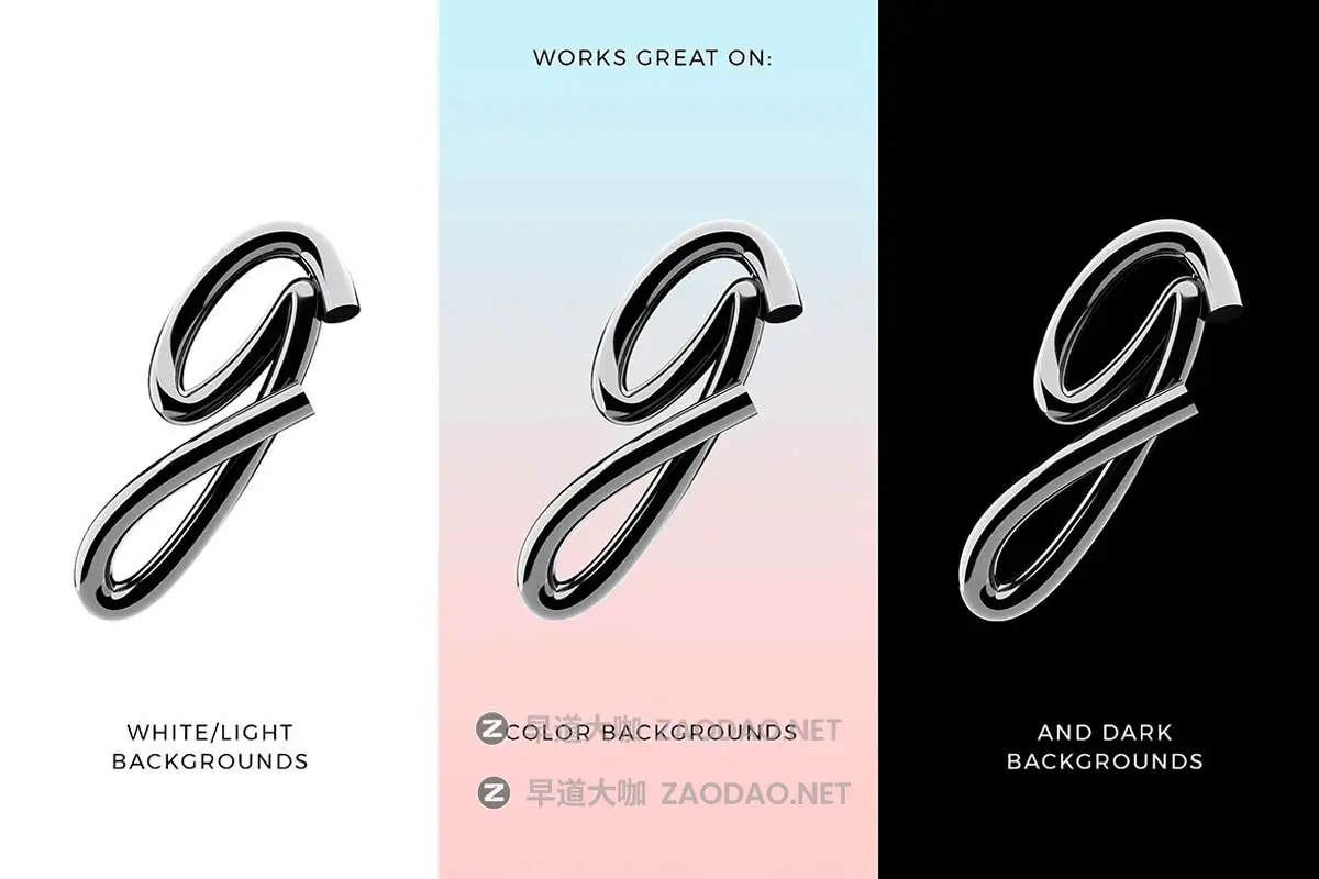 未来科幻不锈钢3D金属镀铬潮流英文字母数字符号PNG免抠图片设计素材 Chrome 3D Lettering Set插图2 未来科幻不锈钢3D金属镀铬潮流英文字母数字符号PNG免抠图片设计素材 Chrome 3D Lettering Set插图2