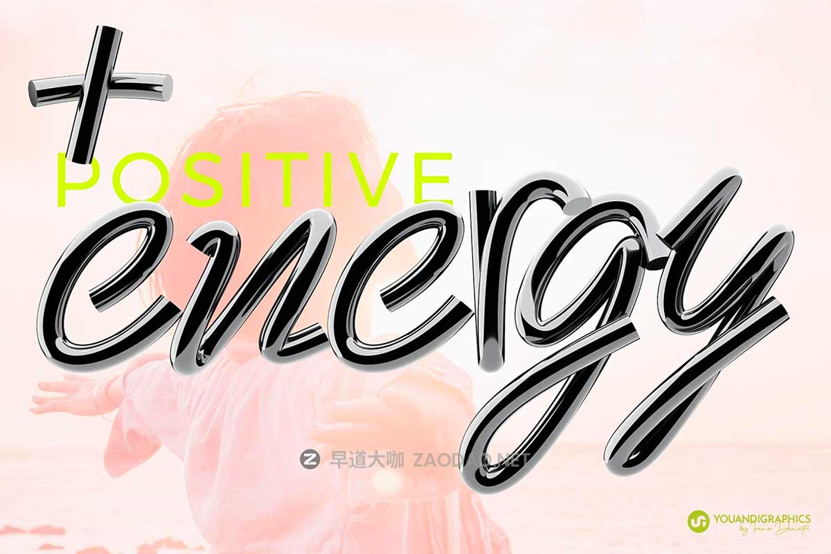 未来科幻不锈钢3D金属镀铬潮流英文字母数字符号PNG免抠图片设计素材 Chrome 3D Lettering Set插图4