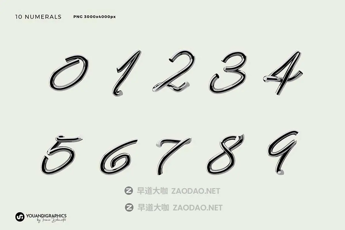 未来科幻不锈钢3D金属镀铬潮流英文字母数字符号PNG免抠图片设计素材 Chrome 3D Lettering Set插图6 未来科幻不锈钢3D金属镀铬潮流英文字母数字符号PNG免抠图片设计素材 Chrome 3D Lettering Set插图6