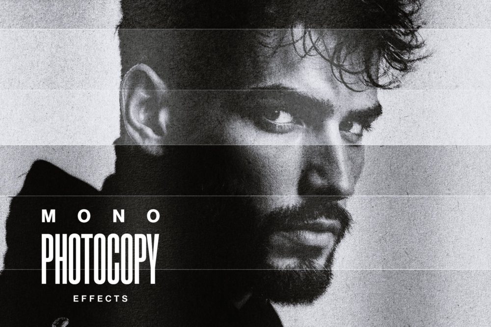 复古单色颗粒纹理影印照片效果ps特效滤镜样机 Mono Photocopy Effects插图 复古单色颗粒纹理影印照片效果ps特效滤镜样机 Mono Photocopy Effects插图