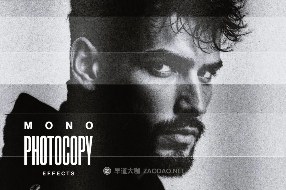 复古单色颗粒纹理影印照片效果ps特效滤镜样机 Mono Photocopy Effects插图 复古单色颗粒纹理影印照片效果ps特效滤镜样机 Mono Photocopy Effects插图