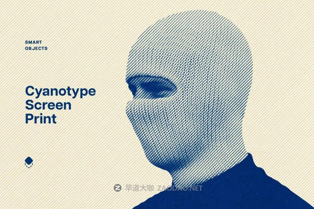 复古半色调线条网格打印印刷效果ps特效滤镜样机 Cyanotype Screen Print Effect插图 复古半色调线条网格打印印刷效果ps特效滤镜样机 Cyanotype Screen Print Effect插图
