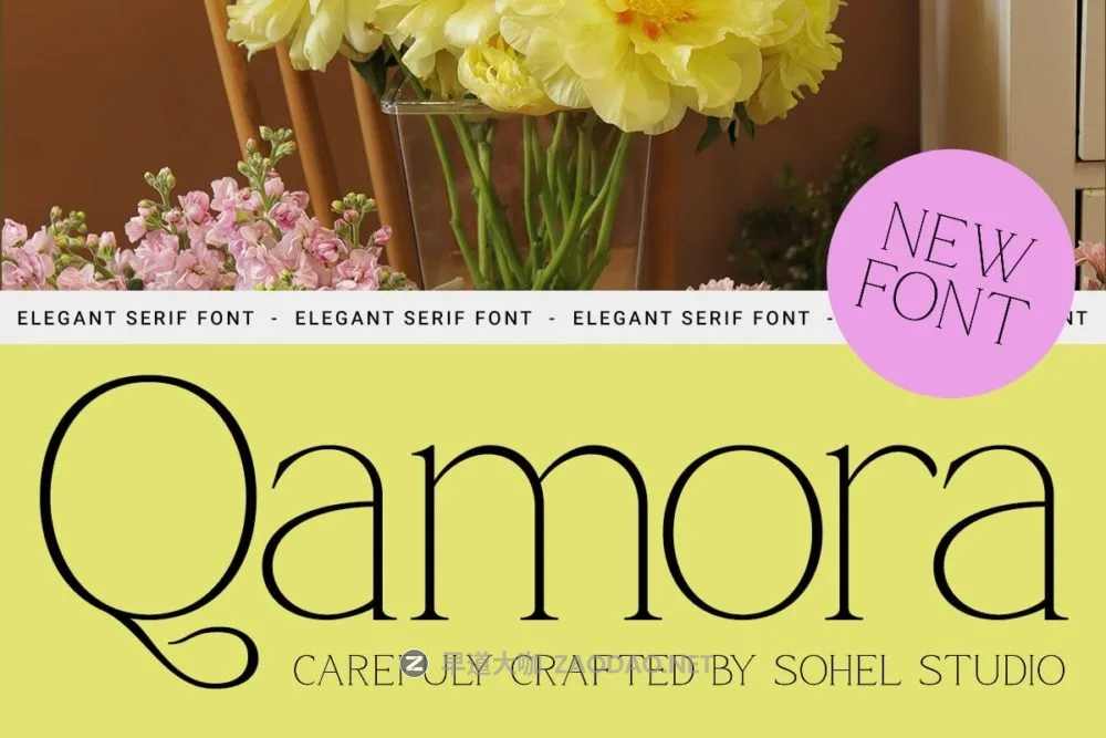 现代优雅品牌包装婚礼徽标设计衬线英文字体安装包 Qamora – Elegant Serif Font插图 现代优雅品牌包装婚礼徽标设计衬线英文字体安装包 Qamora – Elegant Serif Font插图