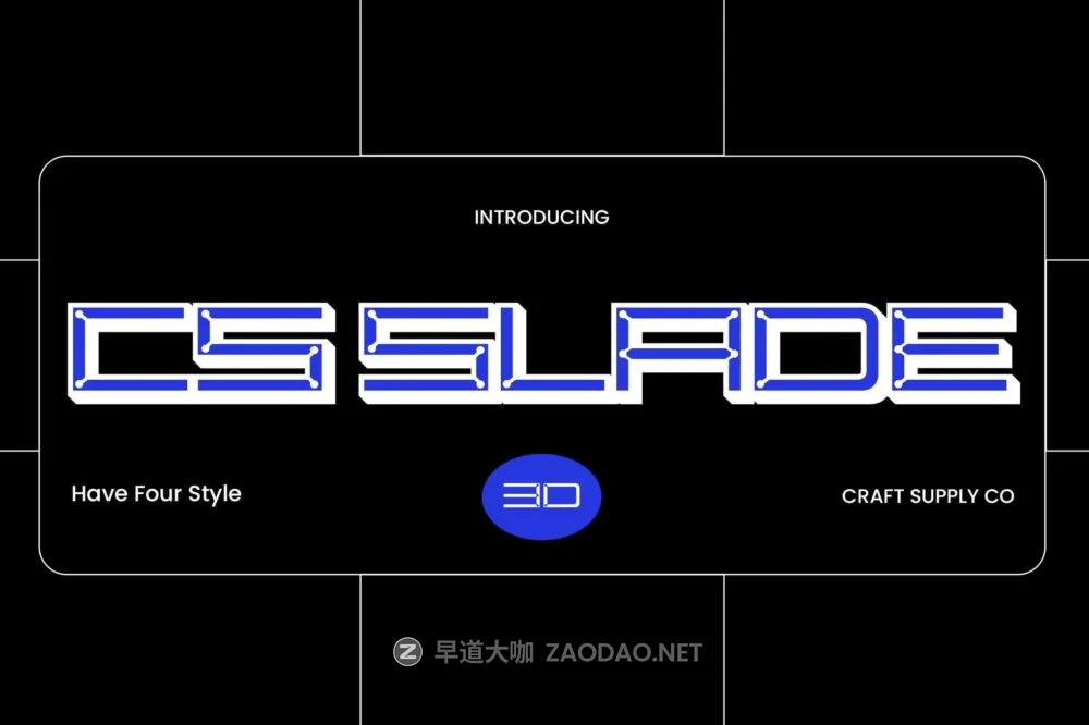 现代时尚科技海报品牌徽标设计无衬线英文字体安装包 Slade 3D插图 现代时尚科技海报品牌徽标设计无衬线英文字体安装包 Slade 3D插图