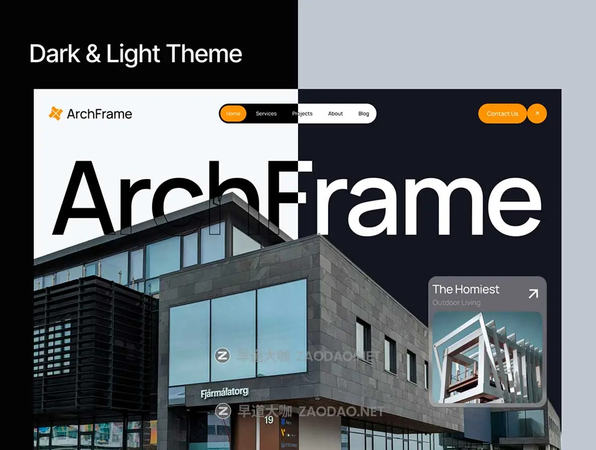 60+屏双配色响应式工程建筑设计公司作品集展示网站WEB UI界面设计Figma模板套件 ArchFrame – Architecture Website UI KIT插图4 60+屏双配色响应式工程建筑设计公司作品集展示网站WEB UI界面设计Figma模板套件 ArchFrame – Architecture Website UI KIT插图4